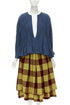 Women's Comme Des Garcons Shirred Checked Skirt