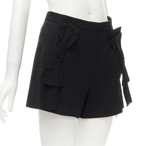 Women's Red Valentino Wool Bow High Waist Shorts