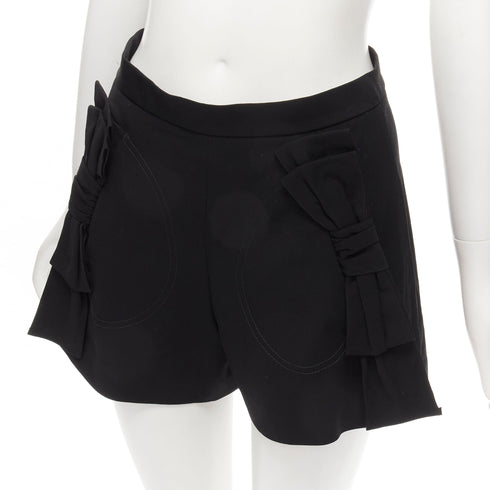 Women's Red Valentino Wool Bow High Waist Shorts