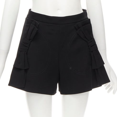 Women's Red Valentino Wool Bow High Waist Shorts