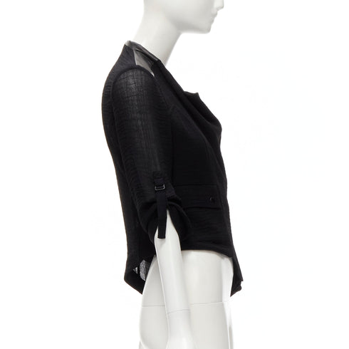 Women's Helmut Lang Leather Detail Biker Jacket