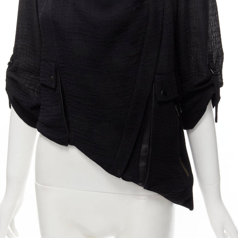 Women's Helmut Lang Leather Detail Biker Jacket