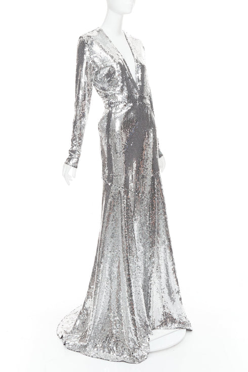 Women's Alexandre Vauthier Sequin Plunge Gown