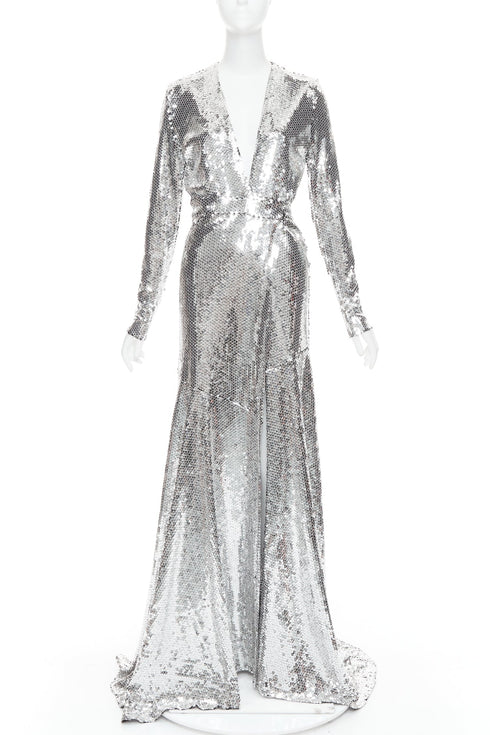 Women's Alexandre Vauthier Sequin Plunge Gown