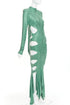 Women's Alexandre Vauthier Crystal Cut Out Gown