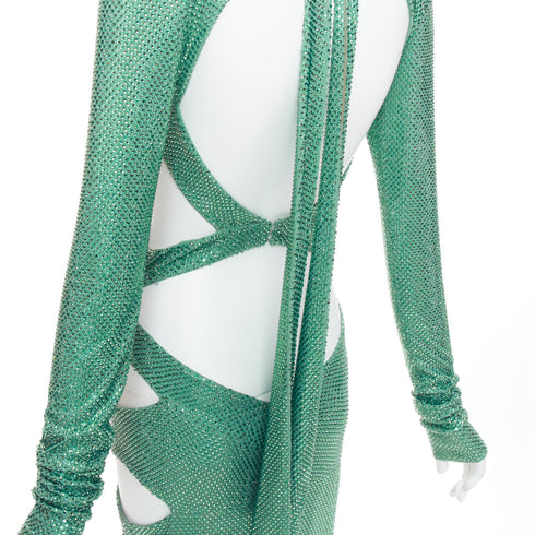Women's Alexandre Vauthier Crystal Cut Out Gown