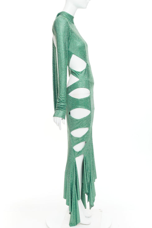 Women's Alexandre Vauthier Crystal Cut Out Gown