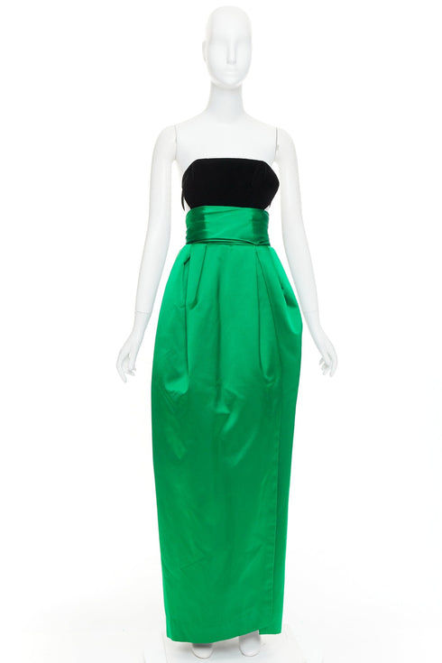 Women's Alexandre Vauthier Velvet Green Gown
