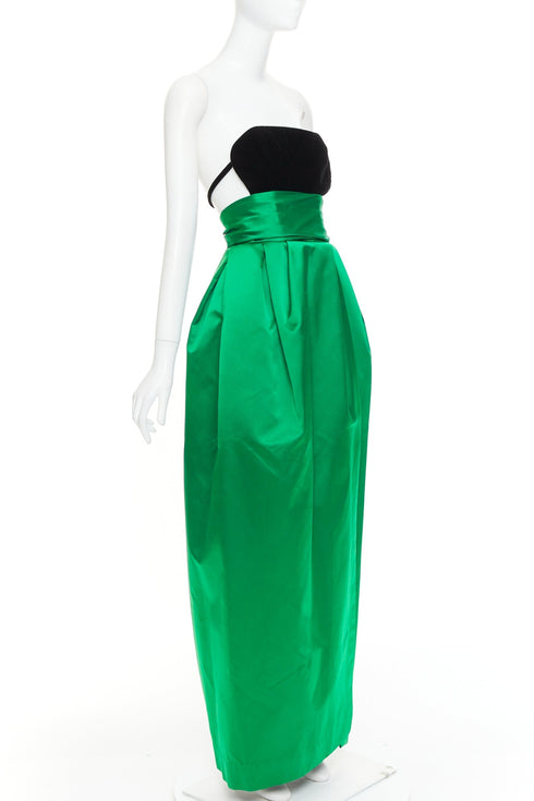 Women's Alexandre Vauthier Velvet Green Gown