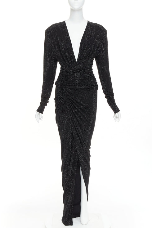 Women's Alexander Vauthier Crystal Drape Gown