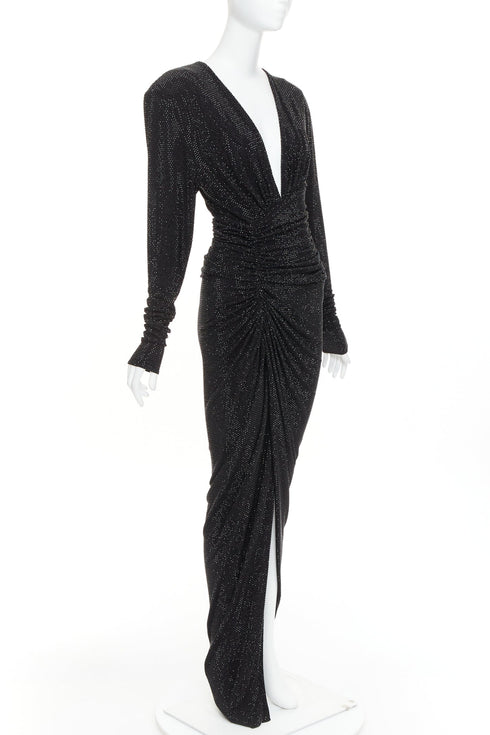 Women's Alexander Vauthier Crystal Drape Gown