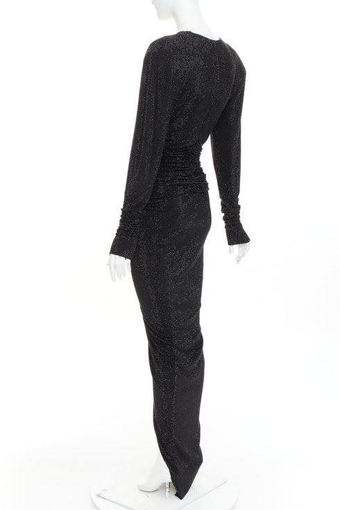 Women's Alexander Vauthier Crystal Drape Gown