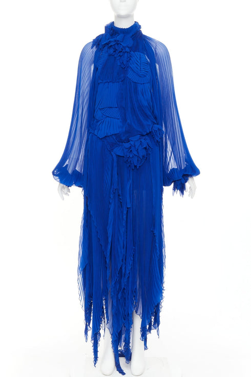 Women's Alexandre Vauthier Floral Pleated Gown