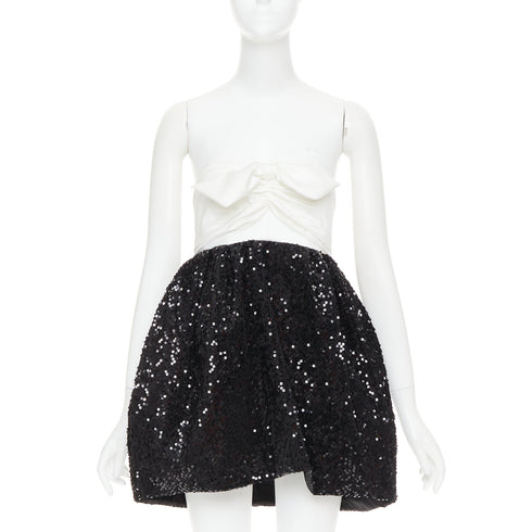 Women's Alexandre Vauthier Satin Bow Sequin Dress