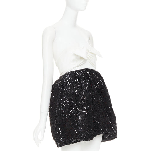 Women's Alexandre Vauthier Satin Bow Sequin Dress
