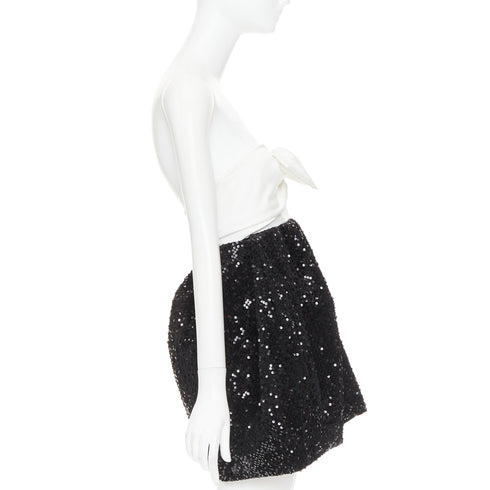 Women's Alexandre Vauthier Satin Bow Sequin Dress
