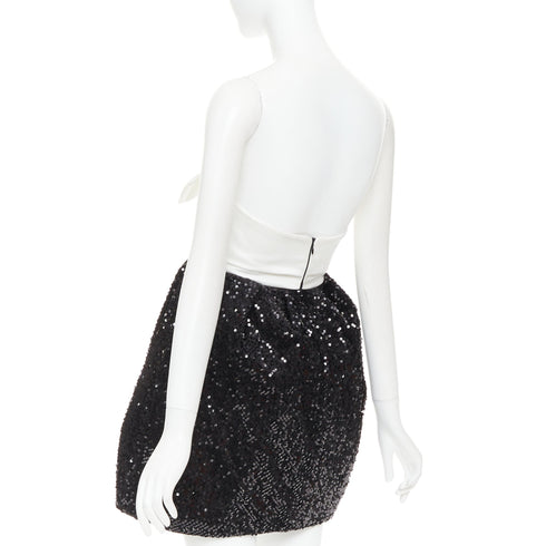 Women's Alexandre Vauthier Satin Bow Sequin Dress