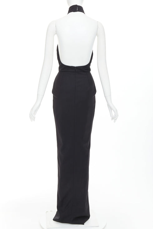 Women's Alexandre Vauthier Open Back Slit Gown