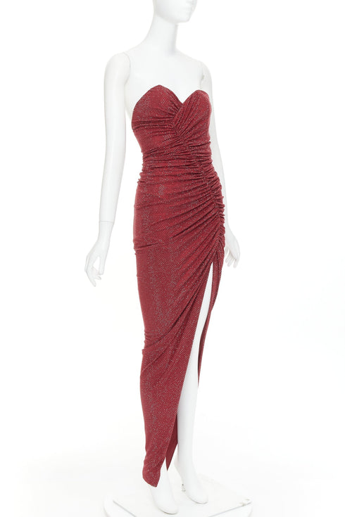 Women's Alexandre Vauthier Crystal Ruched Gown