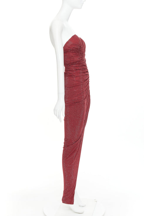 Women's Alexandre Vauthier Crystal Ruched Gown