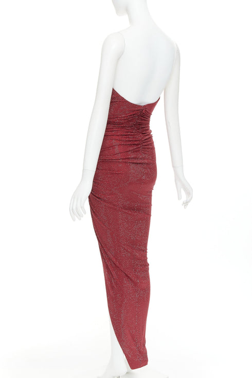 Women's Alexandre Vauthier Crystal Ruched Gown