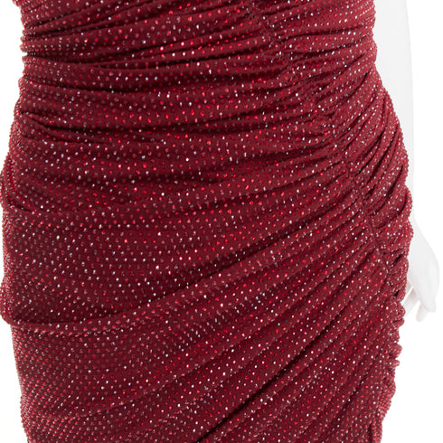 Women's Alexandre Vauthier Crystal Ruched Gown