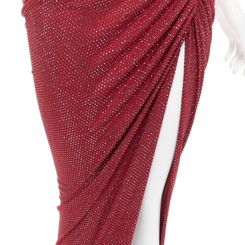 Women's Alexandre Vauthier Crystal Ruched Gown