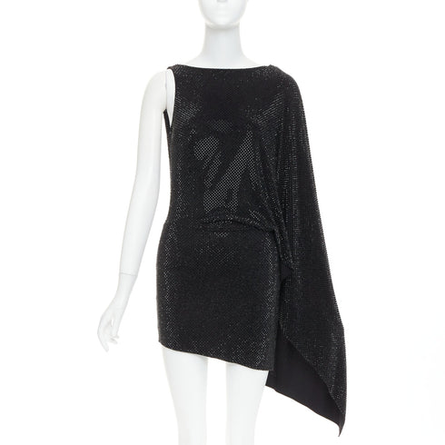 Women's Alexandre Vauthier Crystal Draped Mini Dress