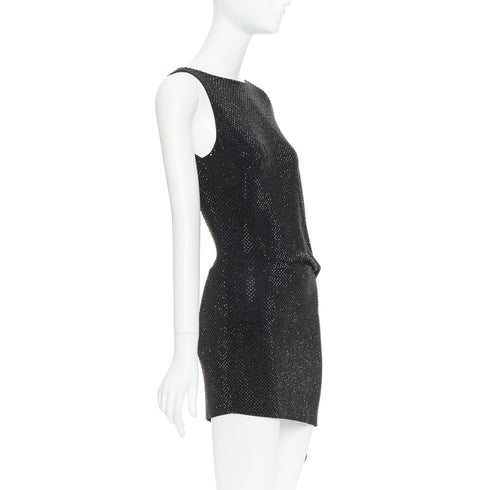 Women's Alexandre Vauthier Crystal Draped Mini Dress