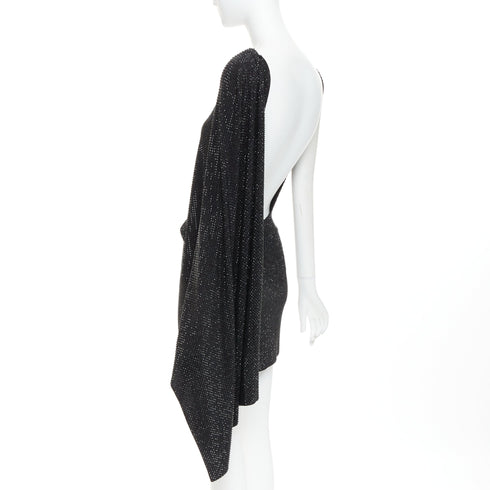 Women's Alexandre Vauthier Crystal Draped Mini Dress