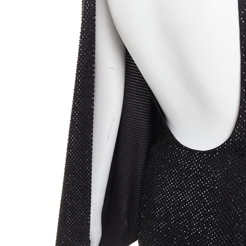 Women's Alexandre Vauthier Crystal Draped Mini Dress