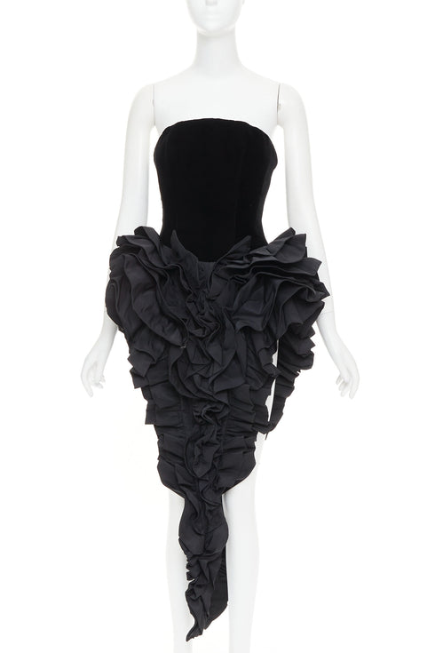 Women's Alexandre Vauthier Velvet Bodysuit Dress