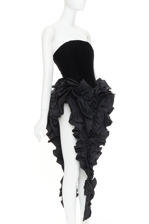 Women's Alexandre Vauthier Velvet Bodysuit Dress