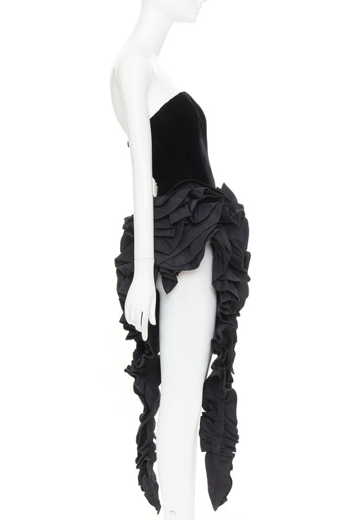 Women's Alexandre Vauthier Velvet Bodysuit Dress