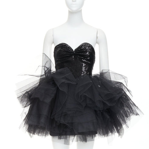 Women's Alexandre Vauthier Sequin Tulle Mini Dress