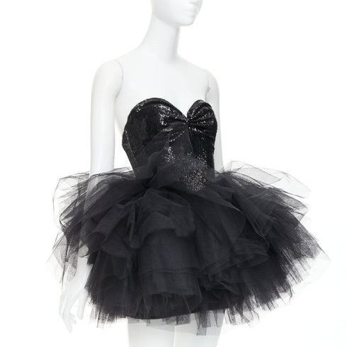 Women's Alexandre Vauthier Sequin Tulle Mini Dress
