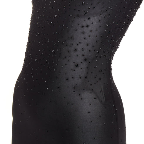 Women's Alexandre Vauthier Sheer Crystal Gown