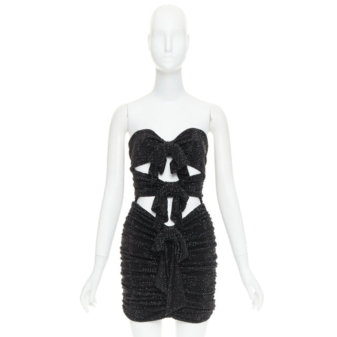 Women's Alexandre Vauthier Crystal Cut Out Mini Dress