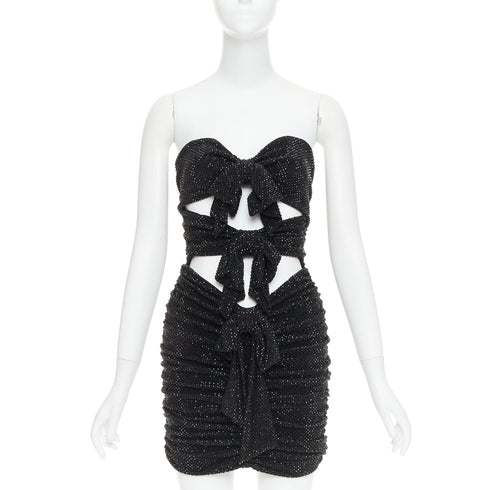 Women's Alexandre Vauthier Crystal Cut Out Mini Dress