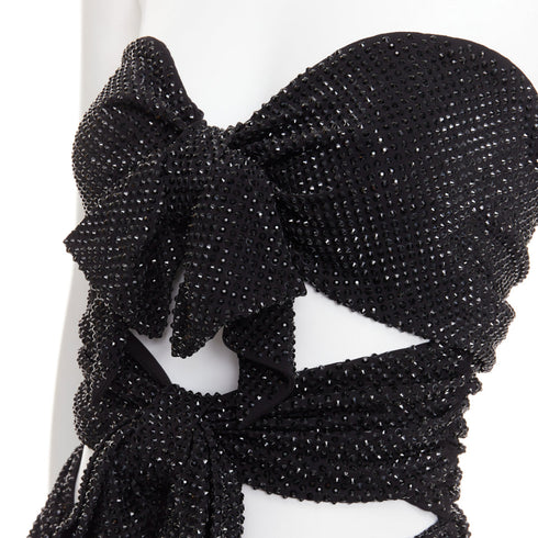 Women's Alexandre Vauthier Crystal Cut Out Mini Dress