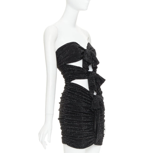 Women's Alexandre Vauthier Crystal Cut Out Mini Dress