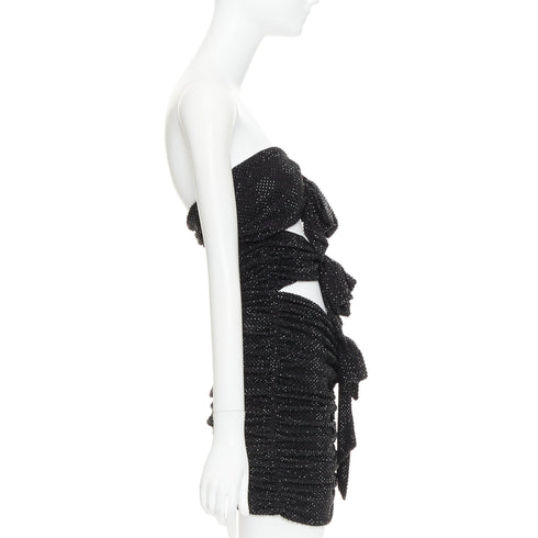Women's Alexandre Vauthier Crystal Cut Out Mini Dress