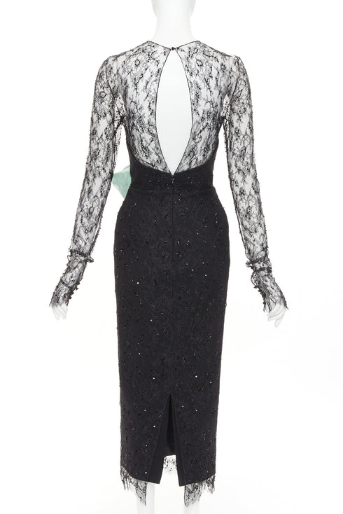 Women's Alexandre Vauthier Crystal Lace Dress