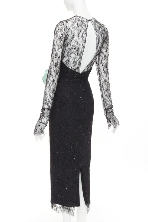 Women's Alexandre Vauthier Crystal Lace Dress