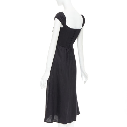 Women's Reformation Bridgton Linen Midi Dress