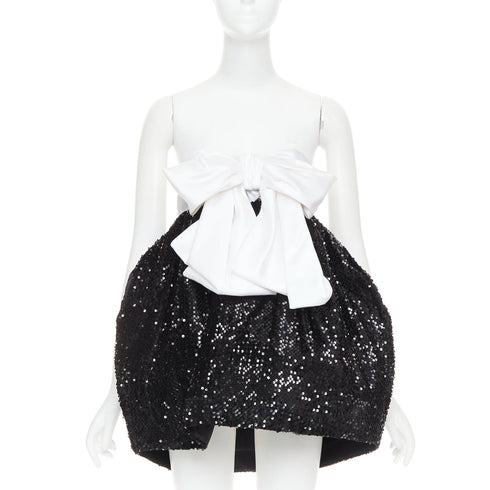 Women's Alexandre Vauthier Satin Bow Pouf Dress
