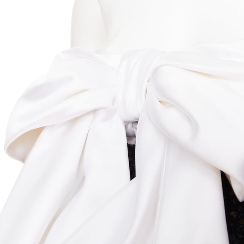 Women's Alexandre Vauthier Satin Bow Pouf Dress