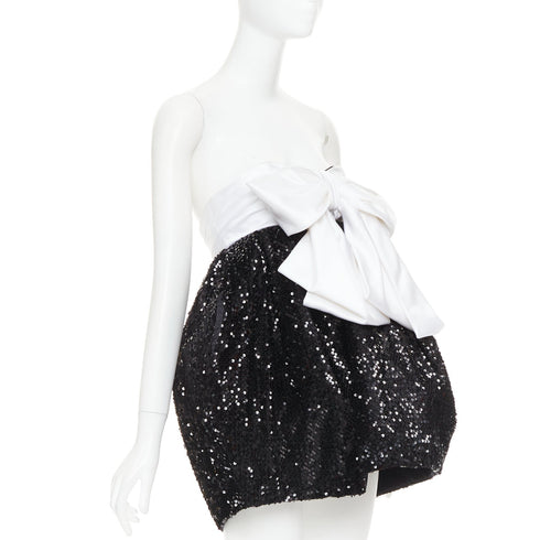 Women's Alexandre Vauthier Satin Bow Pouf Dress