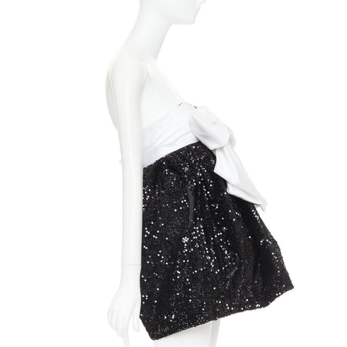 Women's Alexandre Vauthier Satin Bow Pouf Dress