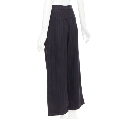 Women's Reformation Navy Pinstripe Wide Pants